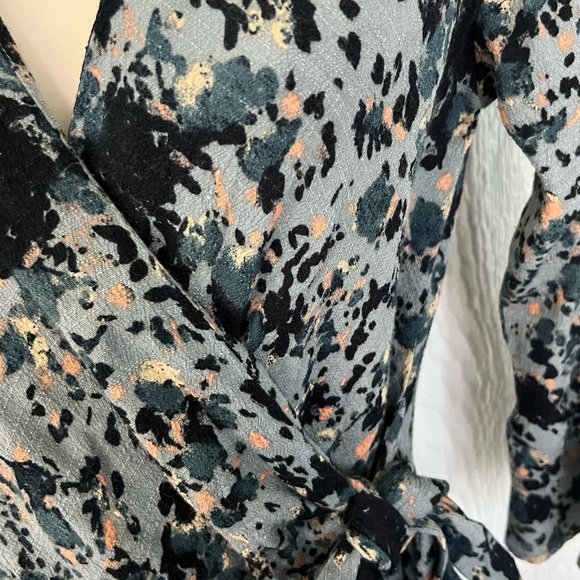 Free People Rain Blue Flutter Sleeve Romper Size XS - Picture 4 of 9